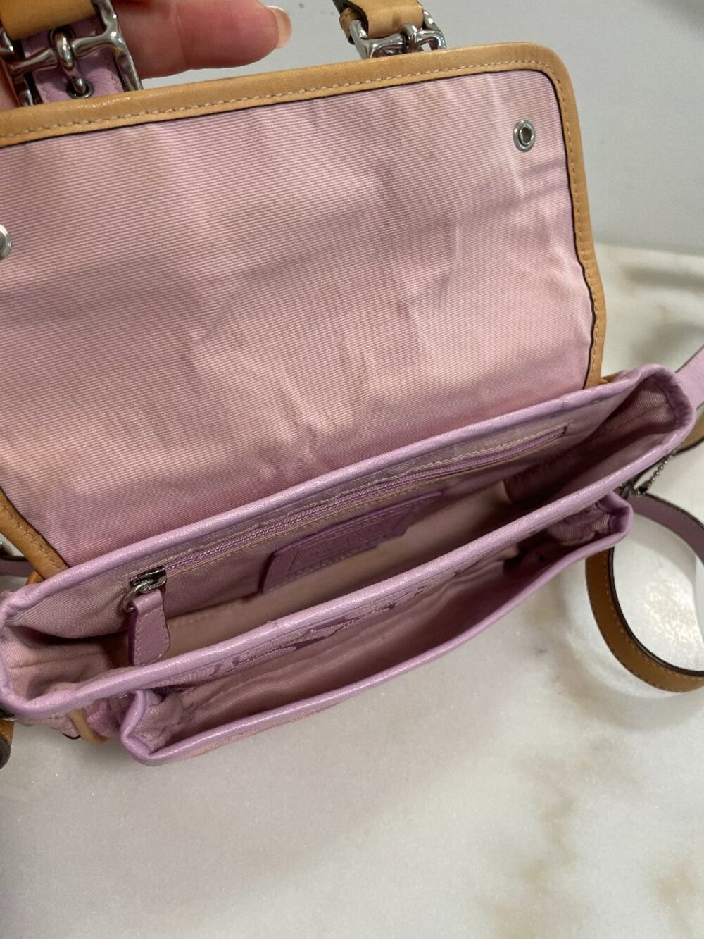 Coach Signature Mini Field Bag/Cross Body # 6844 Lt. Pink Vintage Y2K - Picture 6 of 16
